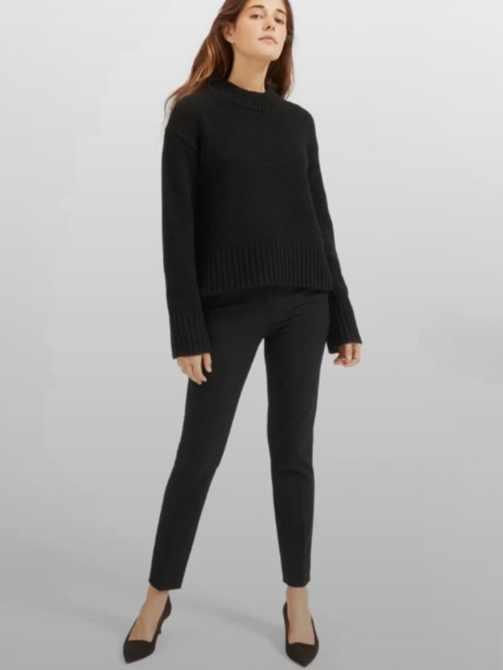 Everlane - The Slim Italian Wool Pant - Black sz 8